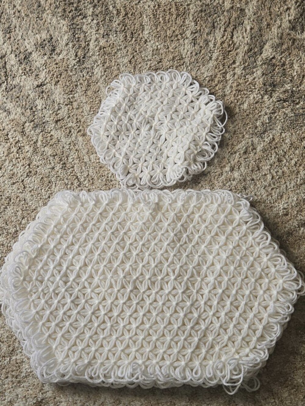 Handmade Crocheted Place Mats and Doily